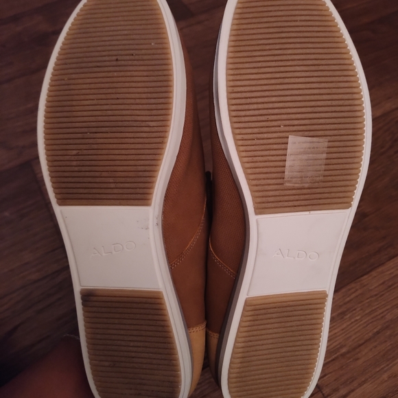 Mens Aldo Leather tan size 10.5 shoe lighly worn - Picture 5 of 6